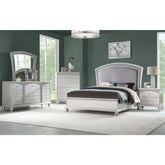Maverick Fabric & Platinum Queen Bed Model 21800Q By ACME Furniture